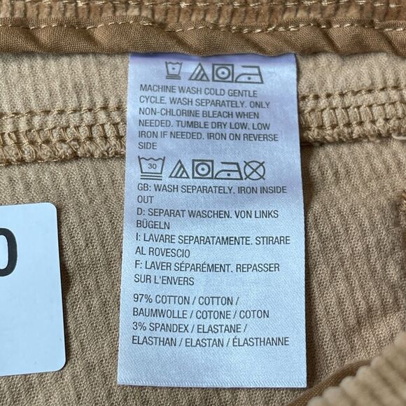 D&Co. Regular Smooth Waist Stretch Corduroy Pull On Pants Women Size 2P Brown - Picture 7 of 12